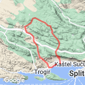 Mapa Kaštela - Malačka i na północ